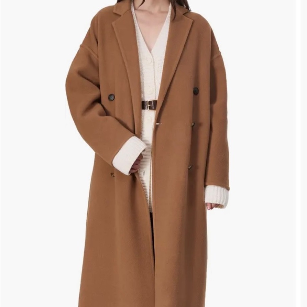 $895 Rag & Bone Thea Virgin Wool-Blend Coat Size M